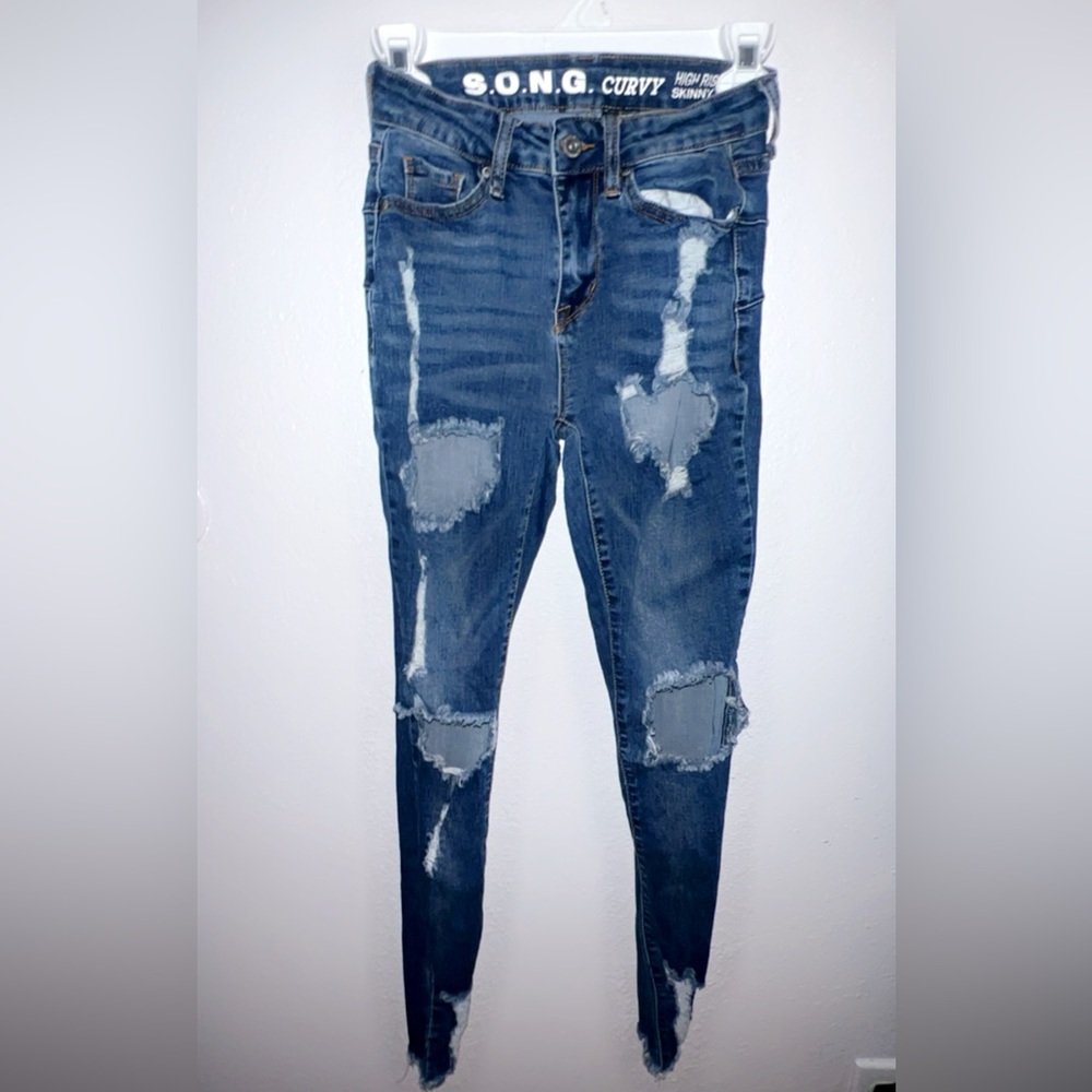 Dark blue jeans
